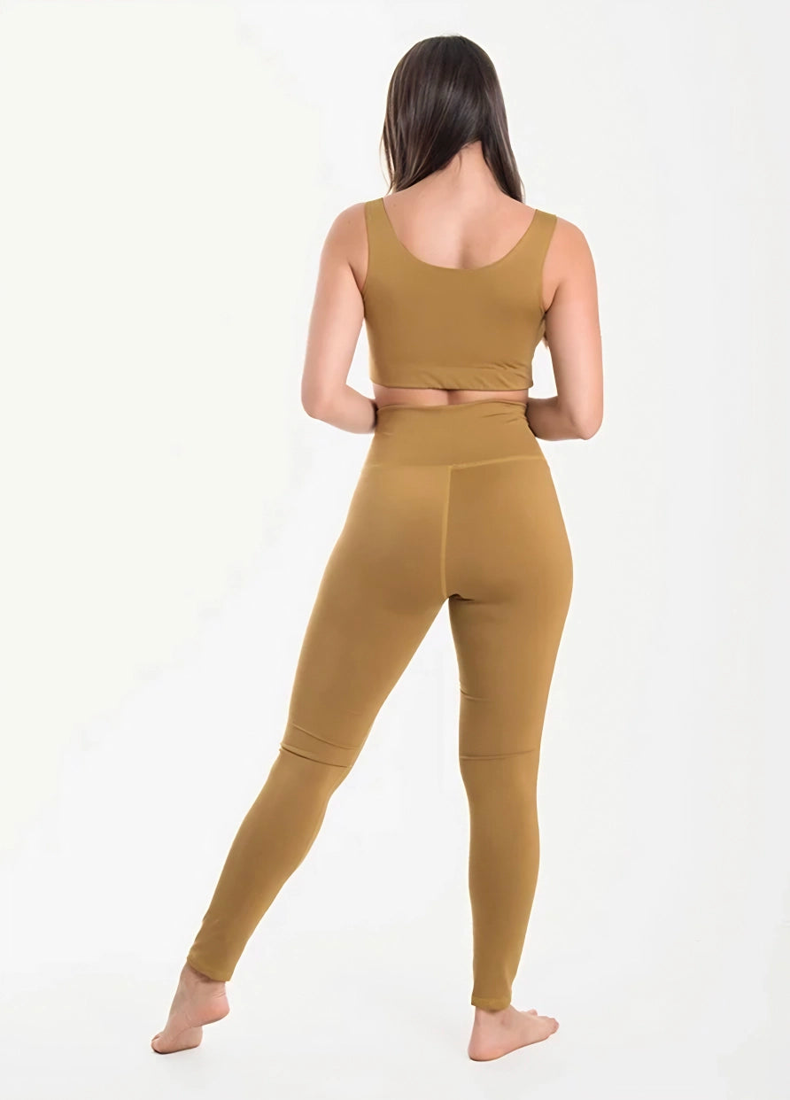 Top + Leggings  set Kaki Unitalla